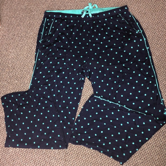 Splendid Other - SPLENDID 2XL POLKA DOT SUPER SOFT LOUNGE SLEEP PANTS NAVY TEAL